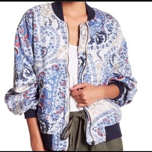 Free people year round lightweight bomber jacket